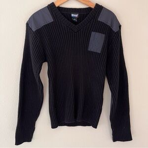 Blauer Mens Commando Sweater Size Medium Black Combat Pil-Trol Security Military